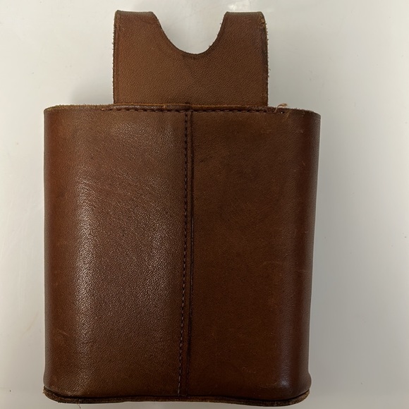 VTG hip flask with genuine English leather - Picture 5 of 8